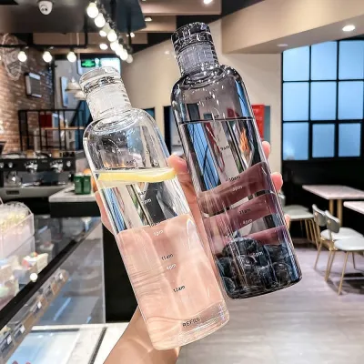 Transparent Glass Water Bottle